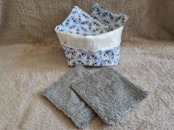 Lingette démaquillante lavable et Panier
